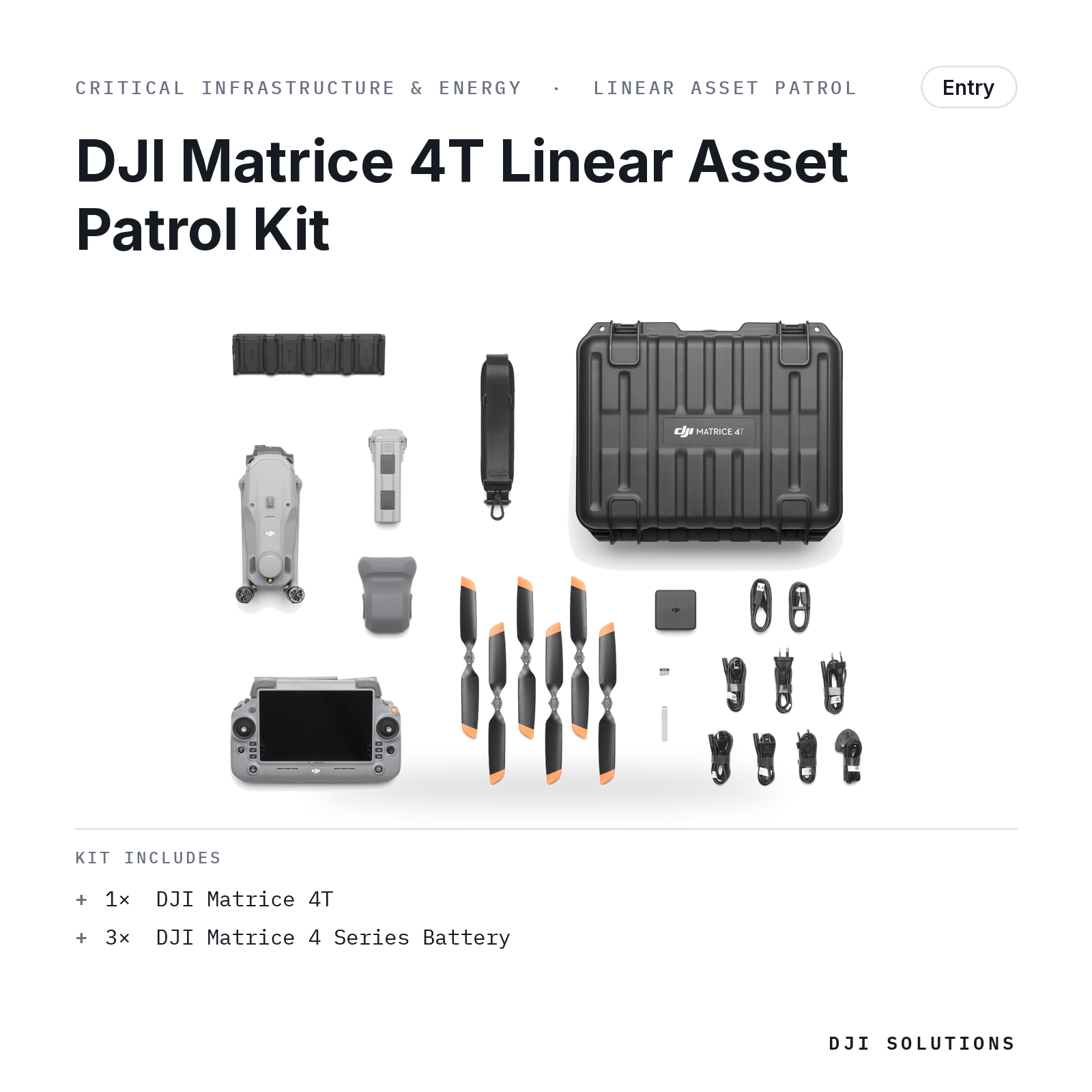 DJI Matrice 4T Linear Asset Patrol Kit — kit contents graphic